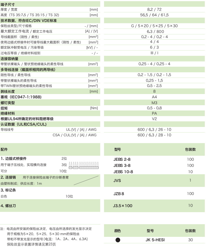 分?jǐn)嘈凼奖ｋU(xiǎn)絲端子 JK5-HESI